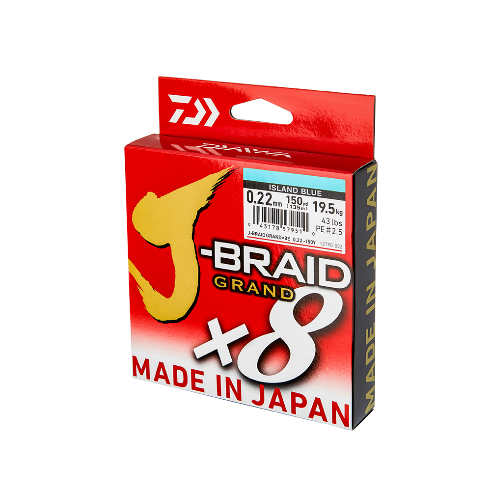 Daiwa J Braid Grand X8 500m Multi Colour Braid Fishing Line #40lb